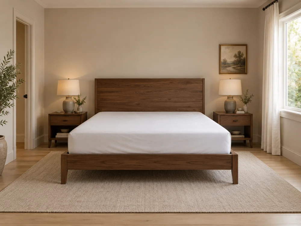 Everyday Retreat bedroom, ready for your bedding